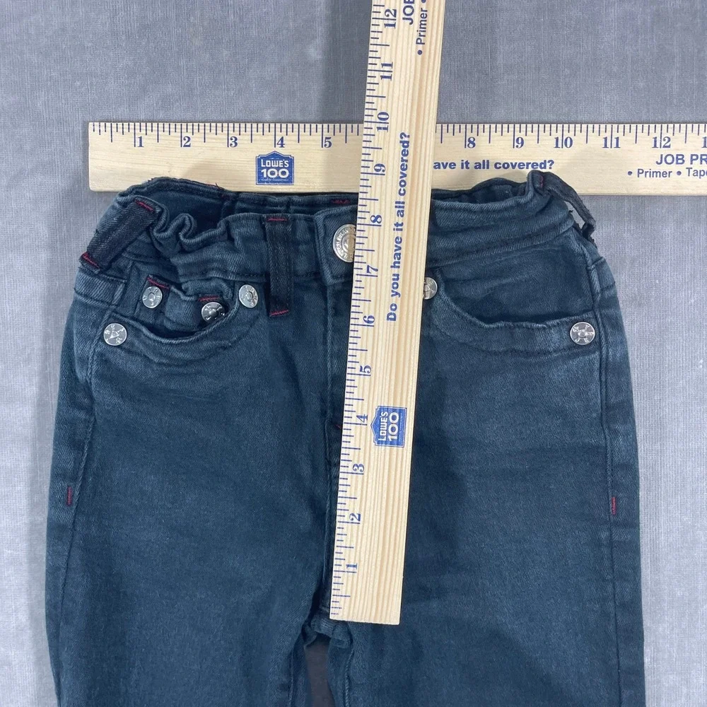 True Religion Kids Medium 5/6  Dark Wash Distressed Elastic Waist Jeans‎